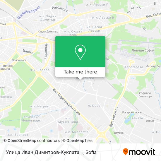 Карта Улица Иван Димитров-Куклата 1