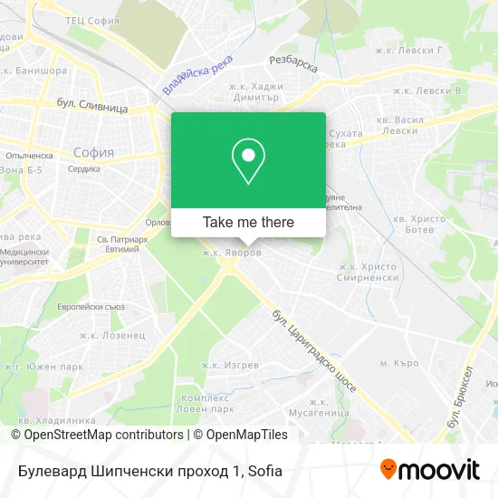 Карта Булевард Шипченски проход 1