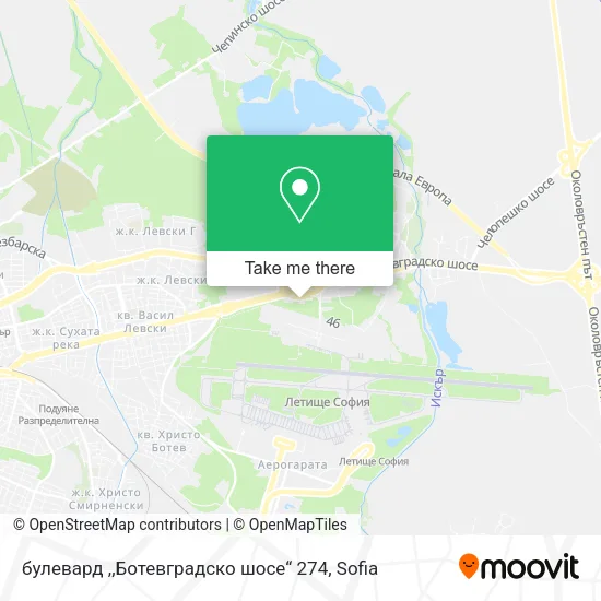 Карта булевард ,,Ботевградско шосе“ 274