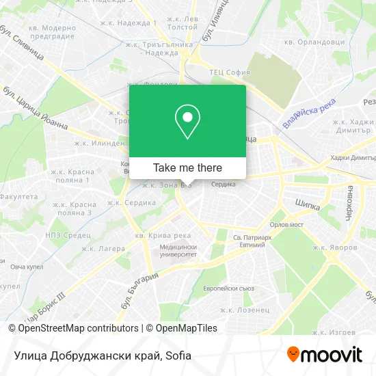 Карта Улица Добруджански край