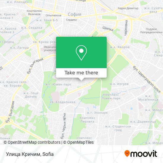 Улица Кричим map