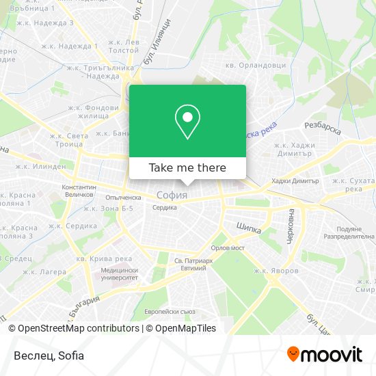 Веслец map