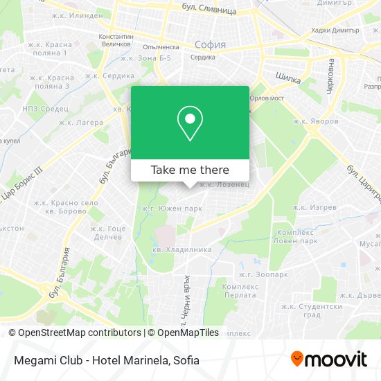 Megami Club - Hotel Marinela map