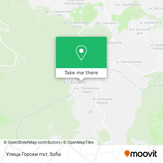 Карта Улица Горски път