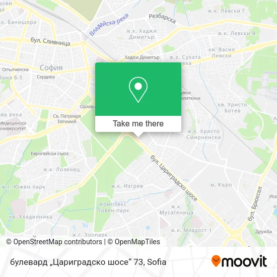 Карта булевард „Цариградско шосе“ 73
