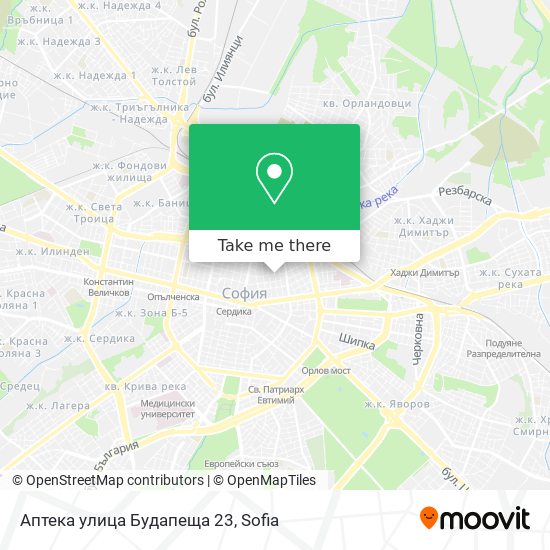 Карта Аптека улица Будапеща 23