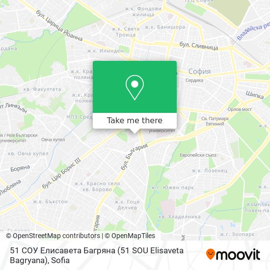 51 СОУ Елисавета Багряна (51 SOU Elisaveta Bagryana) map