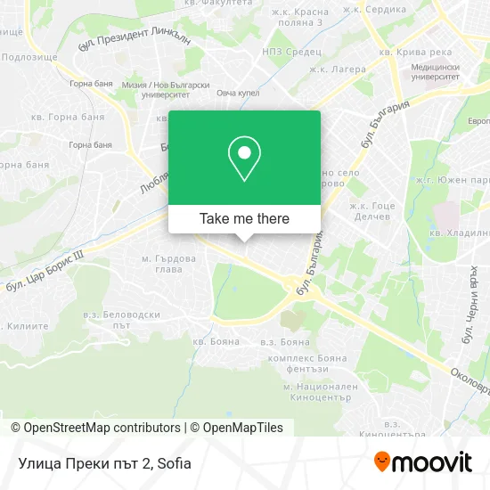 Карта Улица Преки път 2