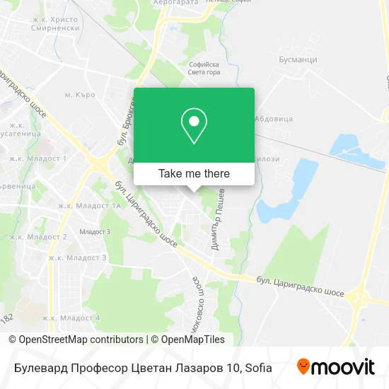 Карта Булевард Професор Цветан Лазаров 10