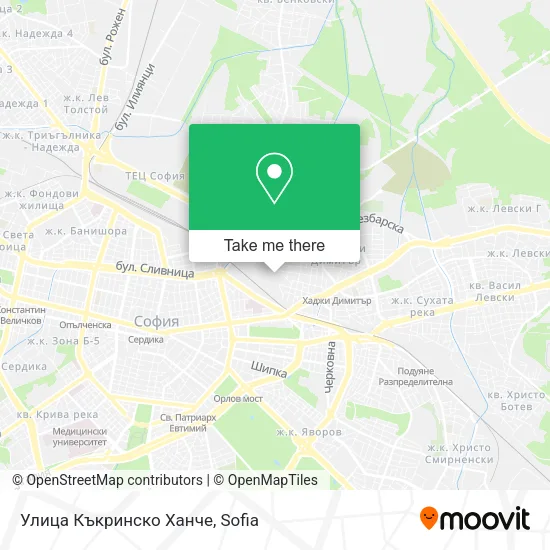 Карта Улица Къкринско Ханче