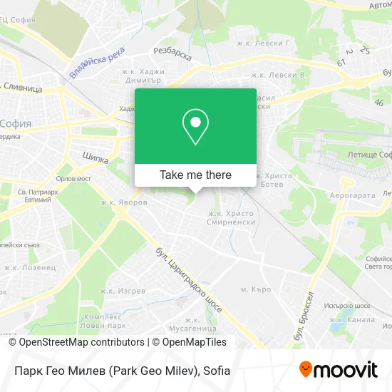 Карта Парк Гео Милев (Park Geo Milev)