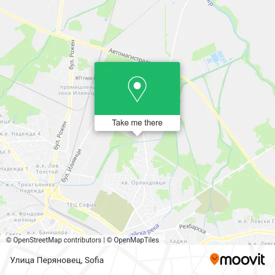 Карта Улица Перяновец
