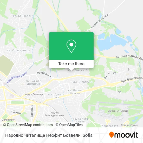 Карта Народно читалище Неофит Бозвели