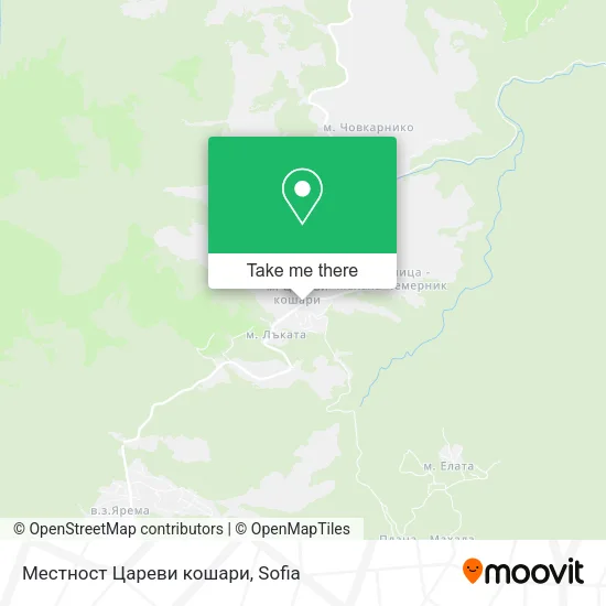 Карта Местност Цареви кошари