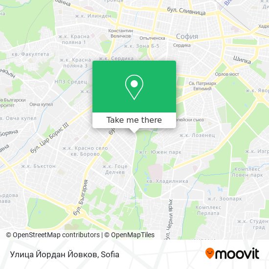 Улица Йордан Йовков map