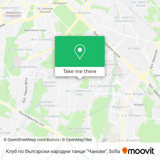 Карта Клуб по български народни танци "Чанове"