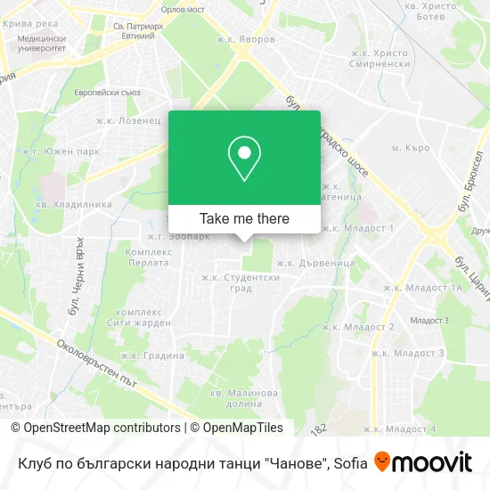 Карта Клуб по български народни танци "Чанове"