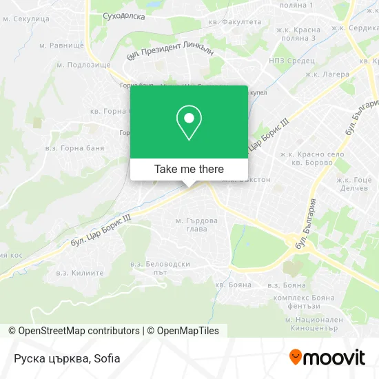 Карта Руска църква