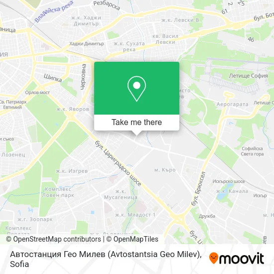 Карта Автостанция Гео Милев (Avtostantsia Geo Milev)