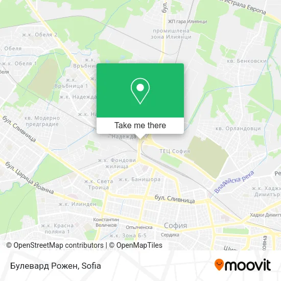 Карта Булевард Рожен