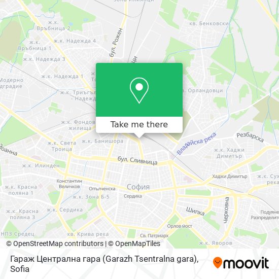 Карта Гараж Централна гара (Garazh Tsentralna gara)