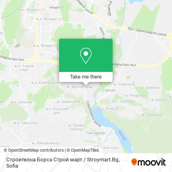 Строителна Борcа Строй март / Stroymart.Bg map