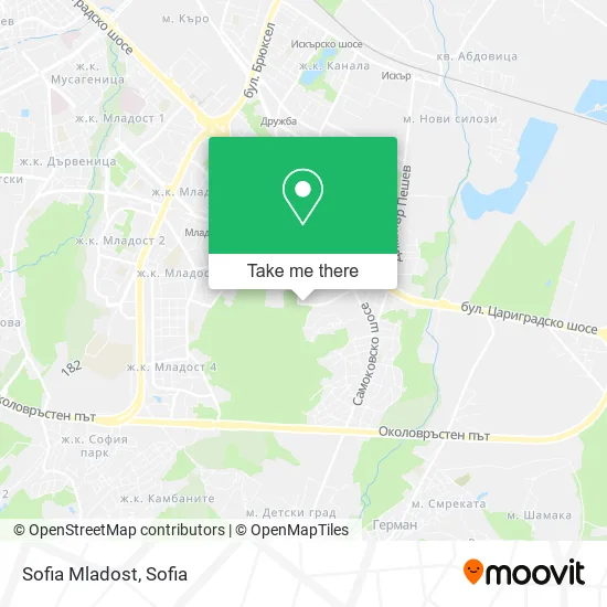 Карта Sofia Mladost