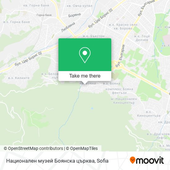 Национален музей Боянска църква map