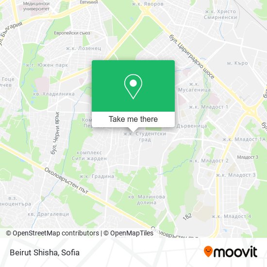 Beirut Shisha map