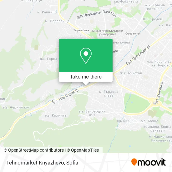 Карта Tehnomarket Knyazhevo