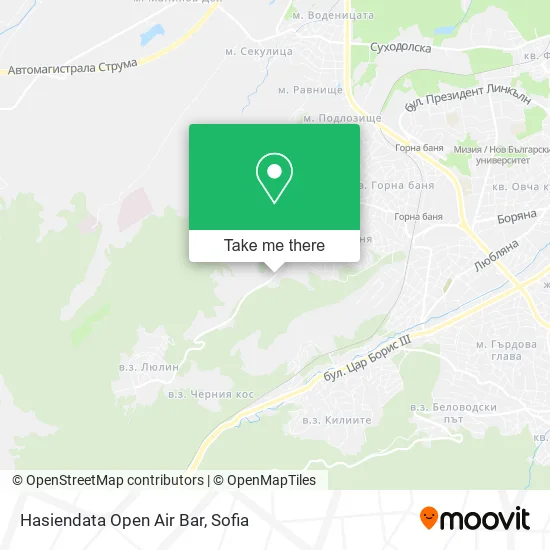 Карта Hasiendata Open Air Bar