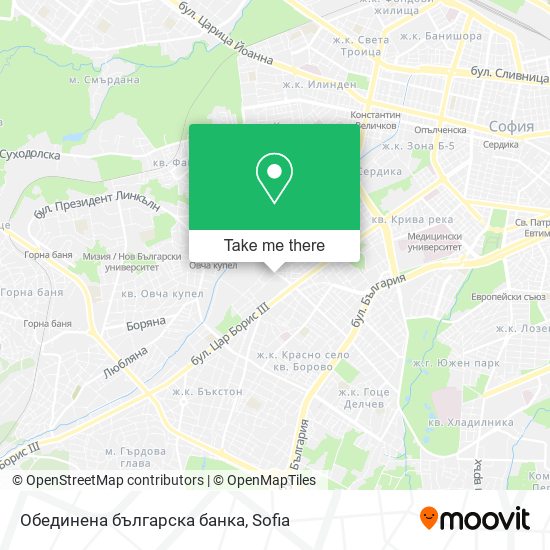 Обединена българска банка map