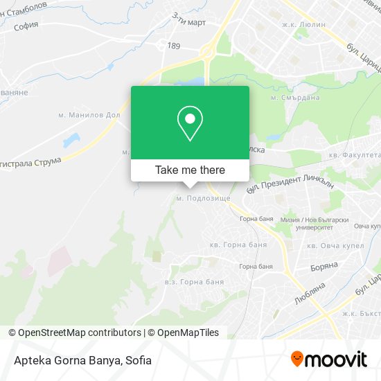 Apteka Gorna Banya map