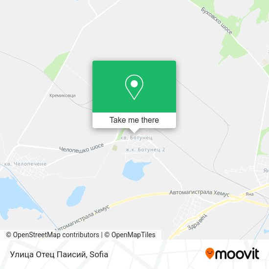 Карта Улица Отец Паисий