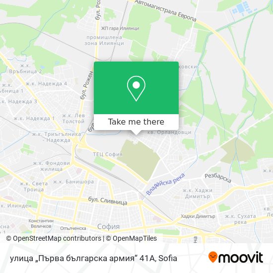 Карта улица „Първа българска армия“ 41А