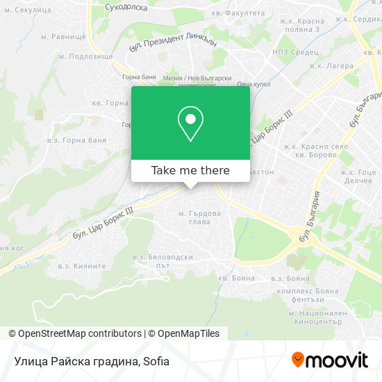 Улица Райска градина map