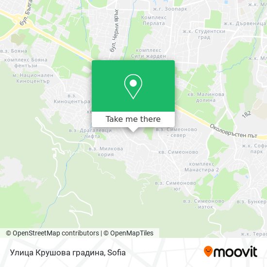 Улица Крушова градина map