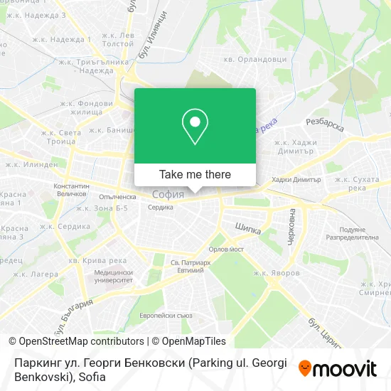 Карта Паркинг ул. Георги Бенковски (Parking ul. Georgi Benkovski)