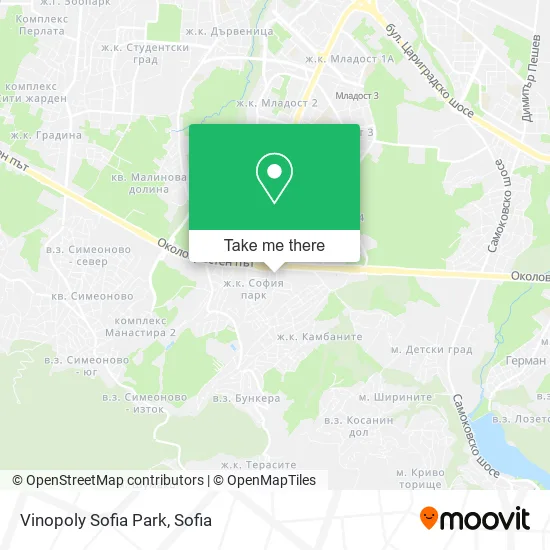 Карта Vinopoly Sofia Park