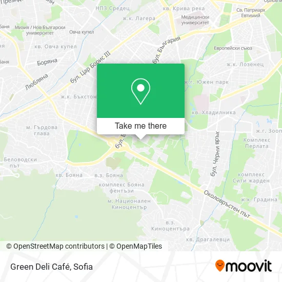 Карта Green Deli Café