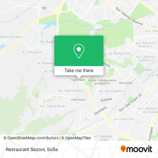 Карта Restaurant Sezoni
