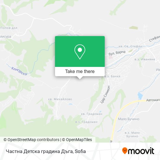 Частна Детска градина Дъга map