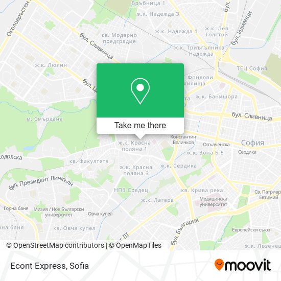 Econt Express map