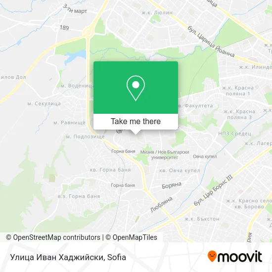 Карта Улица Иван Хаджийски