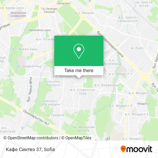 Карта Кафе Синтез 37