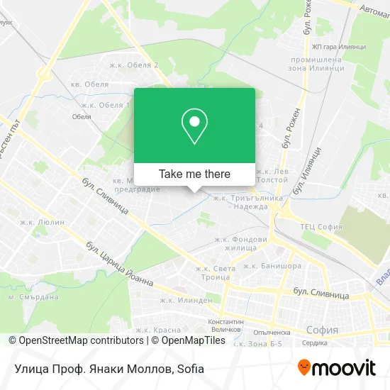 Карта Улица Проф. Янаки Моллов