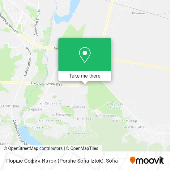 Карта Порше София Изток (Porshe Sofia Iztok)