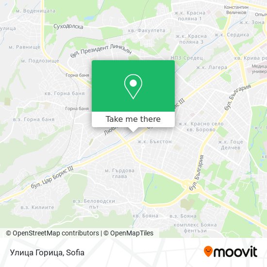 Улица Горица map