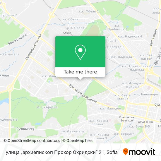 улица „архиепископ Прохор Охридски“ 21 map