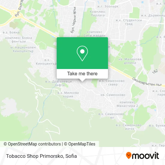 Карта Tobacco Shop Primorsko